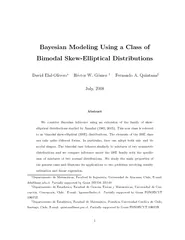 Bayesian Modeling Using a Class of Bimodal Skew Elliptical