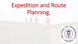 Expedition and Route Planning.