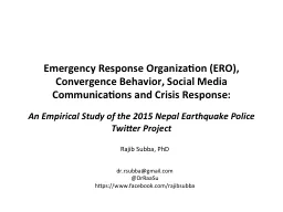 Emergency Response Organization (ERO), Convergence Behavior