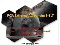 PCS: Extreme AO for the E-ELT