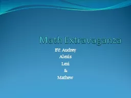 Math Extravaganza