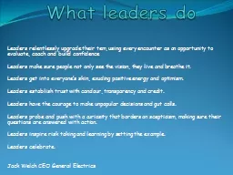 What leaders do