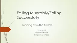 Failing Miserably/Failing Successfully
