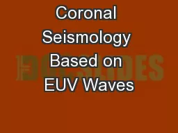 Coronal Seismology Based on EUV Waves