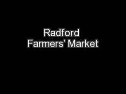 Radford Farmers’ Market