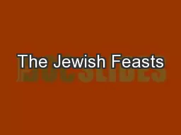 The Jewish Feasts
