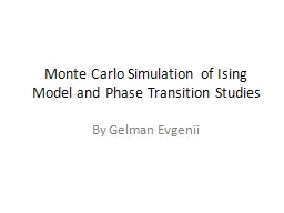 Monte Carlo Simulation of Ising Model and Phase Transition