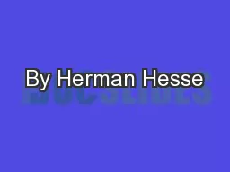 By Herman Hesse