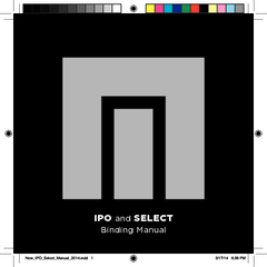 IPO and SELECT Binding Manual NowIPOSelectManual