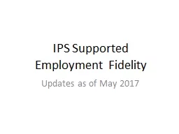 IPS Supported Employment Fidelity