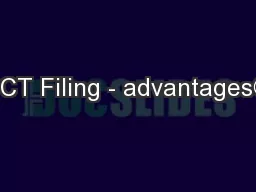 PCT Filing - advantages©