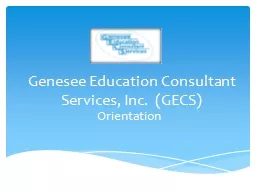 Genesee Education Consultant Services, Inc.  (GECS)