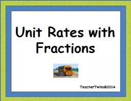 Unit Rates with Fractions