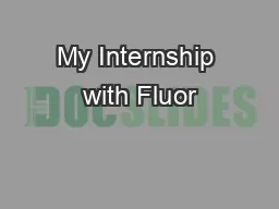 My Internship with Fluor
