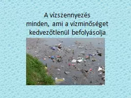 A  vízszennyezés