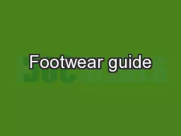 Footwear guide