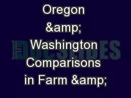Updating Oregon & Washington Comparisons in Farm &