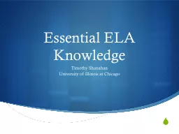 Essential ELA Knowledge