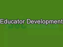 Educator Development