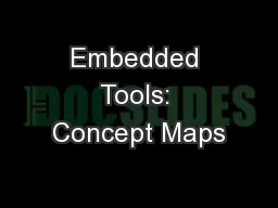 Embedded Tools: Concept Maps