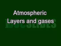 Atmospheric Layers and gases