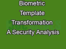 Biometric Template Transformation A Security Analysis