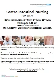 Gastro Intestinal Nursing