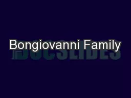 Bongiovanni Family