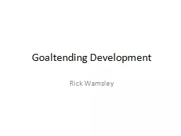 Goaltending Development