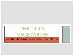 Chinese Vegetables Vocabulary - Just for Fun