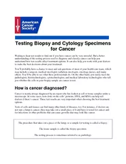 Testing Biopsy and Cytology Specimens for Cancer Waiti