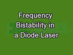 Frequency Bistability in a Diode Laser