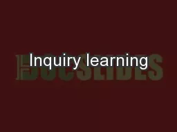 Inquiry learning