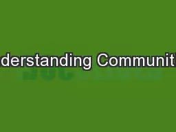 Understanding Communities