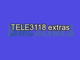 TELE3118 extras