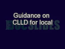 Guidance on CLLD for local