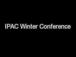 IPAC Winter Conference
