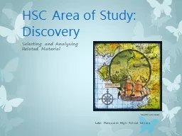 HSC Area of Study: Discovery