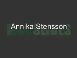 Annika Stensson