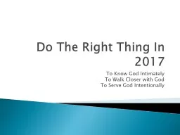 Do The Right Thing In 2017