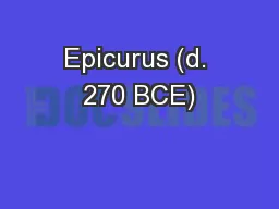 Epicurus (d. 270 BCE)