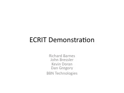 ECRIT Demonstration
