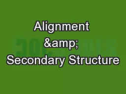Alignment & Secondary Structure
