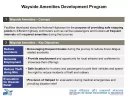 Wayside Amenities Development Program