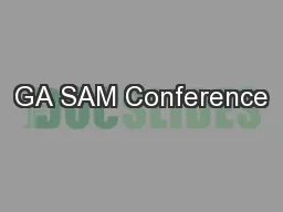GA SAM Conference