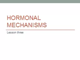 Hormonal Mechanisms