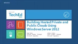 Building Hosted Private and Public Clouds Using Windows Ser