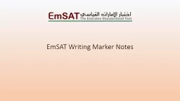 EmSAT Writing Marker Notes