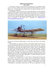 Rigging Scale Model Biplanes John Seaman In this artic