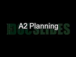 A2 Planning